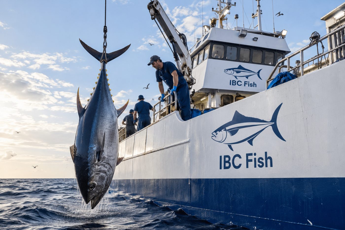 Barco IBC Fish faenando atún